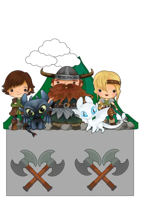 Arquivo de corte topo de bolo Como treinar seu dragão