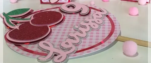 Arquivo de corte topo de bolo Cereja