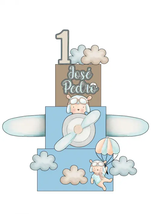 Topo de bolo Ursinho