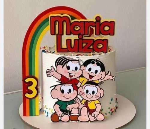 Arquivo de corte topo de bolo Turma da Monica