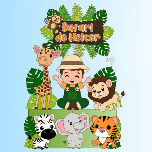 Arquivo de corte topo de bolo Safari