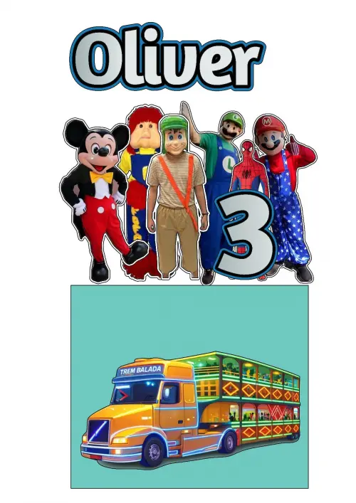 Topo de Bolo Carreta furacão