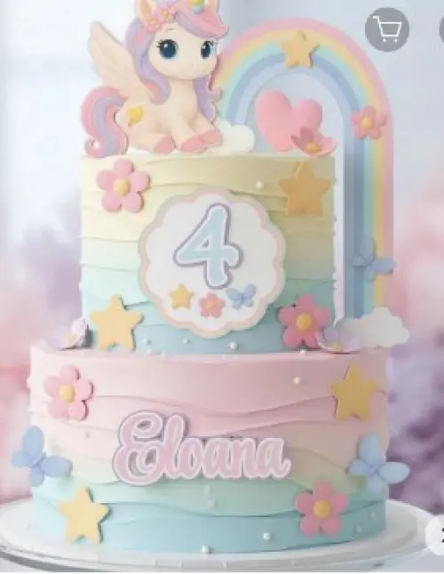 Arquivo de corte topo de bolo Unicórnio