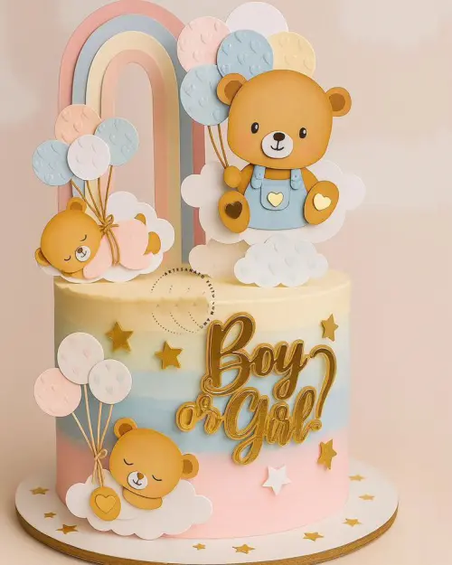 Arquivo de corte topo de bolo Chá Revelação