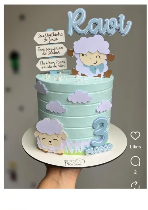 Arquivo de corte topo de bolo Ovelhinha