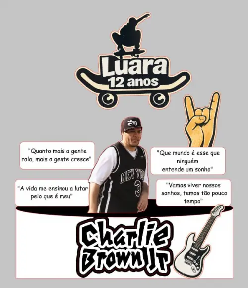 Arquivo de corte Topo de Bolo Charlie Brown Jr