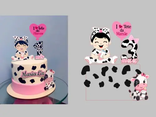 Arquivo de corte topo de bolo eu amo tete