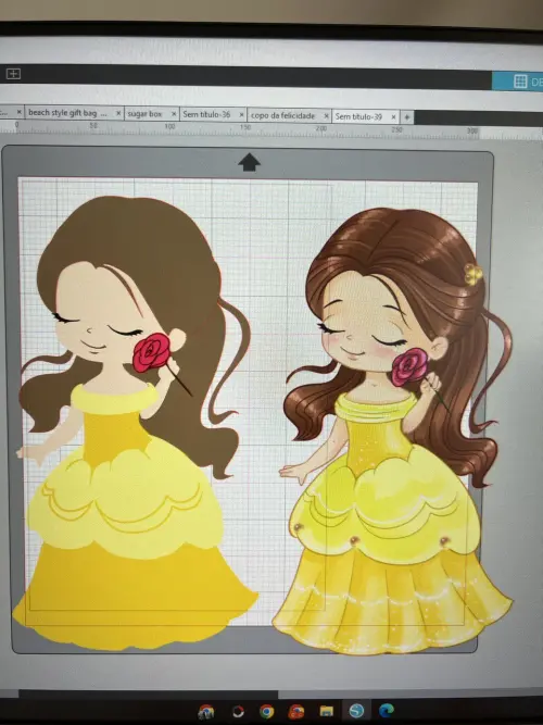 Arquivo de corte Topo de bolo Bela e a Fera