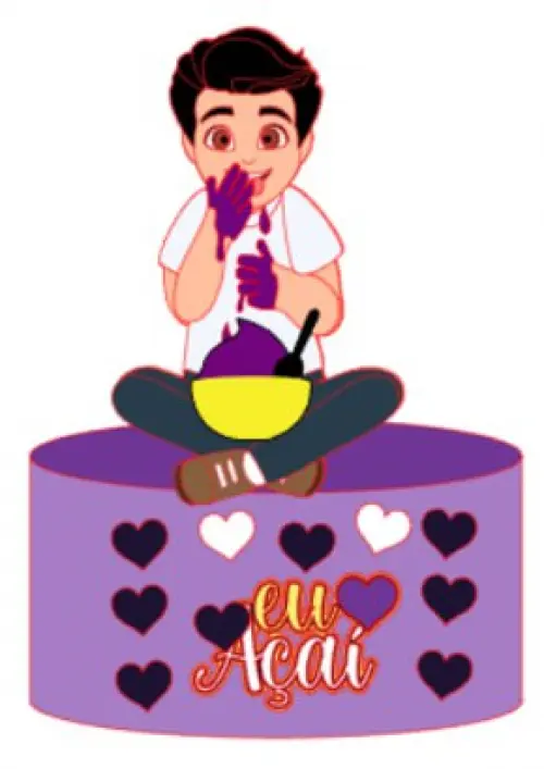 Arquivo de corte topo de bolo Açaí