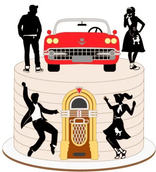 Arquivo de corte topo de bolo Anos 60