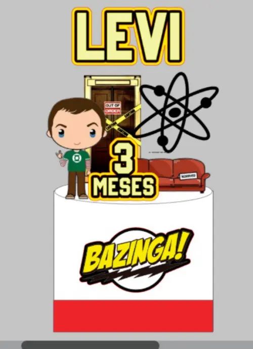 Arquivo de corte Topo de bolo the big bang theory