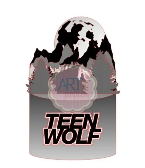 Arquivo de corte topo de bolo Teen Wolf