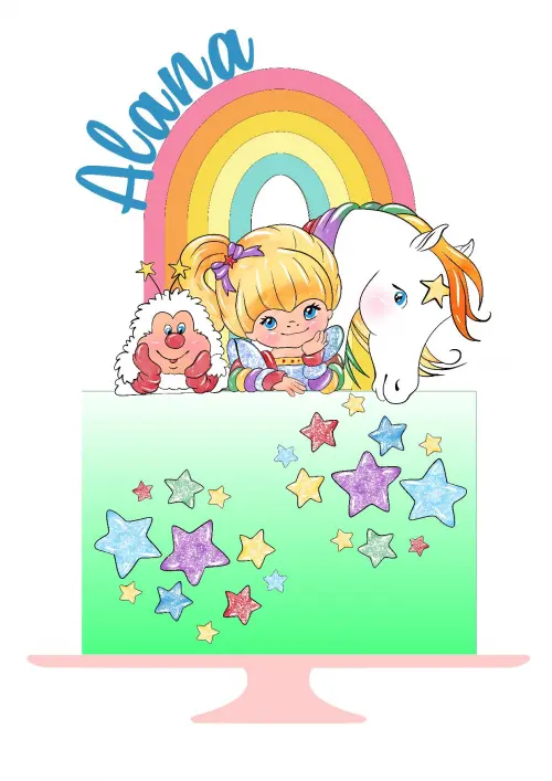 Arquivo de Corte Topo de Bolo Rainbow Brite