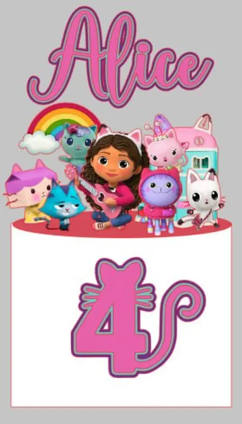 Arquivo de corte topo de bolo A Casa Mágica da Gabi