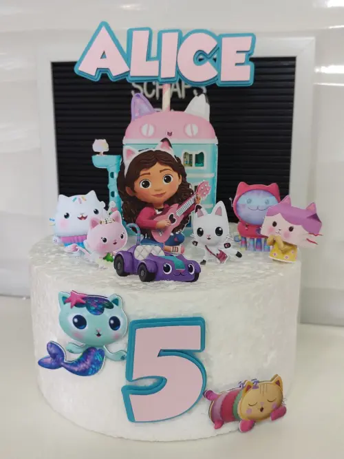 Arquivo de corte topo de bolo A Casa Mágica da Gabi