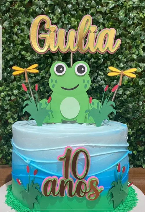 Arquivo de corte topo de bolo Sapo