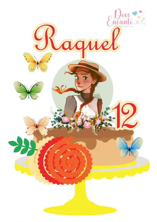 Arquivo de corte topo de bolo Anne