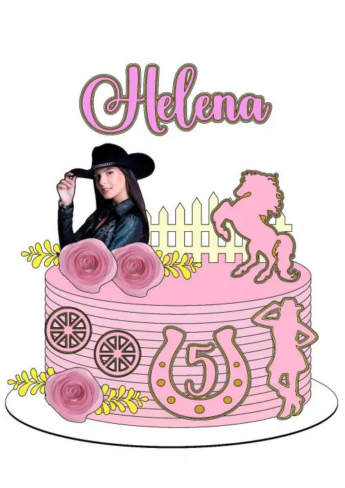 Arquivo de corte Topo de bolo Ana Castela