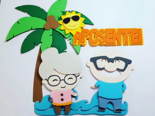 Arquivo de corte topo de bolo Aposentei