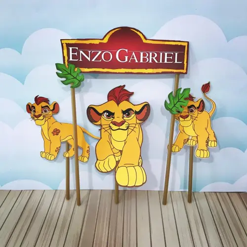 Arquivo de corte topo de bolo A Guarda do Leão