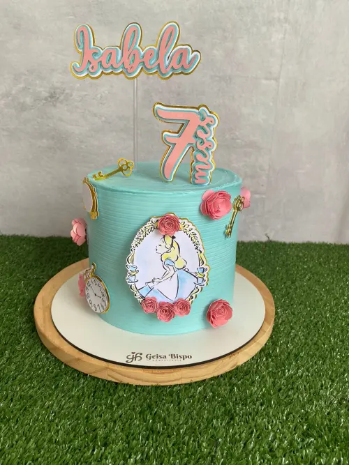 Arquivo de corte Topo de Bolo Alice no país das maravilhas