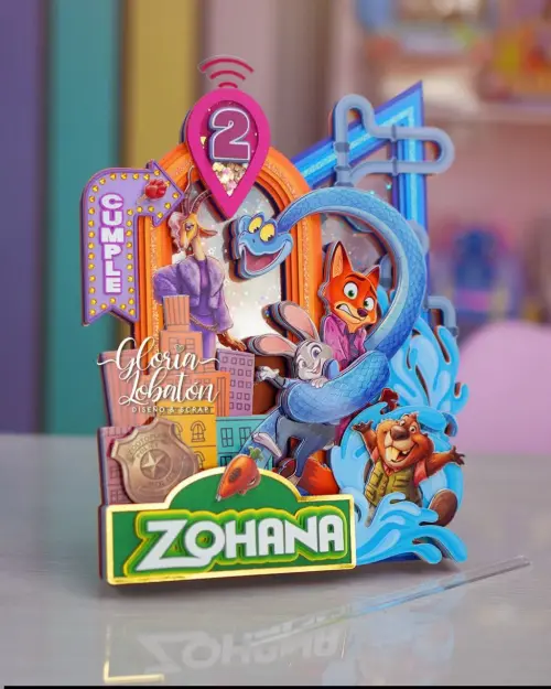 Arquivo de corte Topo de Bolo de Bolo Zootopia