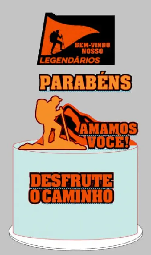 Arquivo de corte topo de bolo Legendários