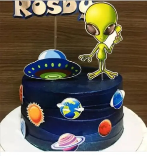 Arquivo de corte topo de bolo Alien