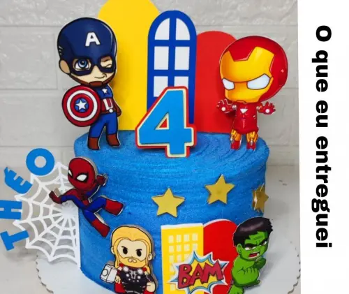 Arquivo de corte Topo de bolo Avengers