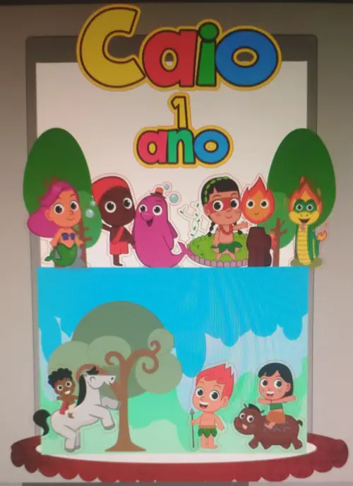 Arquivo de corte topo de bolo Turma do Folclore