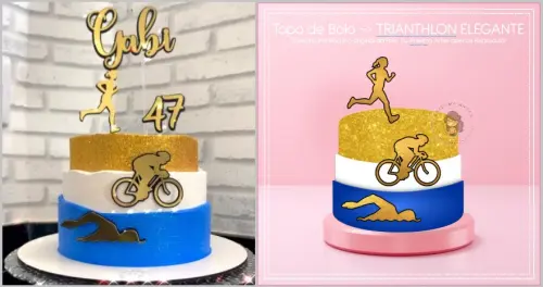 Arquivo de corte topo de bolo Triatlon