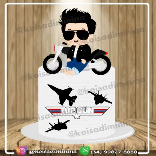 Arquivo de corte topo de bolo Top Gun