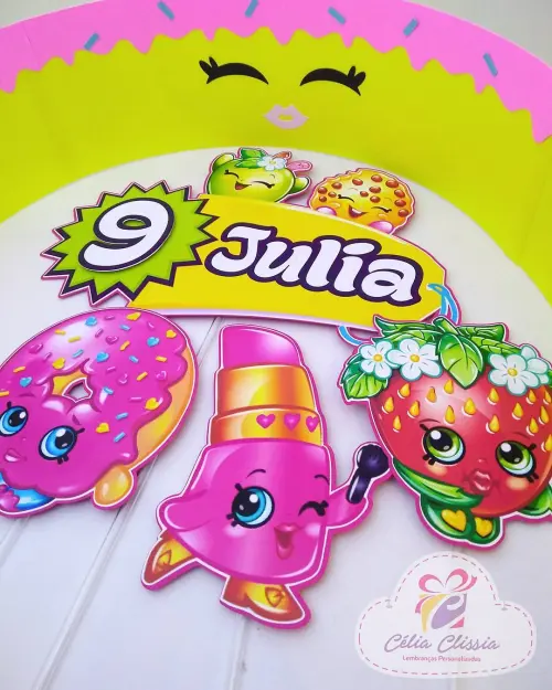 Arquivo de corte topo de bolo Shopkins