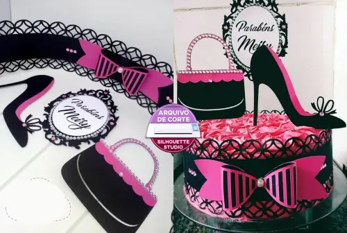 Arquivo de corte topo de bolo Sapato