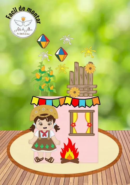 Arquivo de corte topo de bolo arraiá