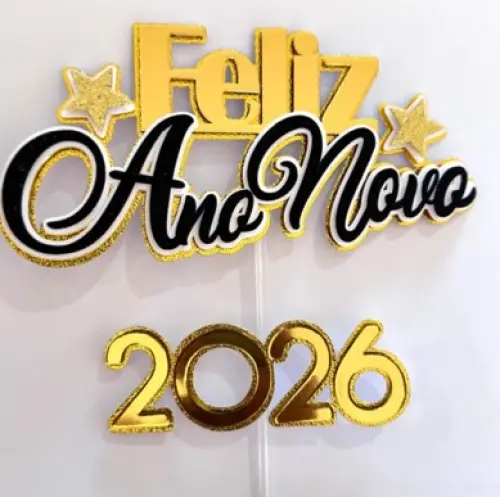 Arquivo de corte topo de bolo ano novo