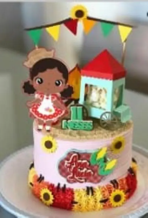 Arquivo de corte topo de bolo arraiá