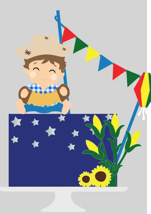 Arquivo de corte topo de bolo arraiá