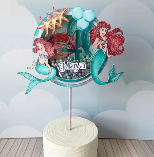 Arquivo de corte topo de bolo Sereia  ariel