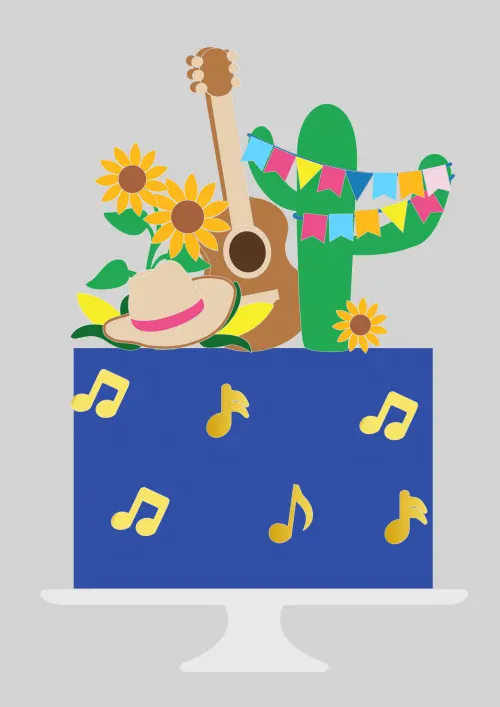 Arquivo de corte topo de bolo arraiá