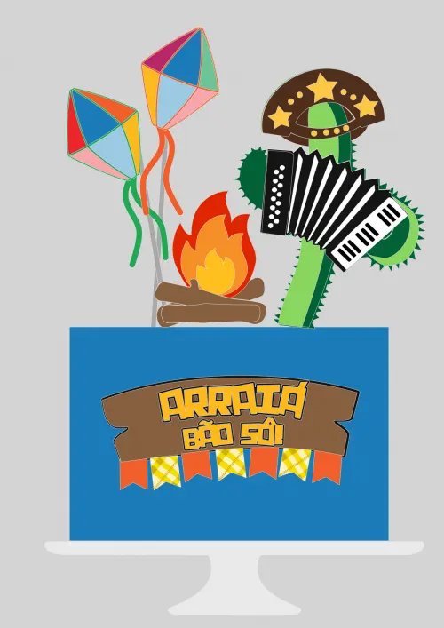 Arquivo de corte topo de bolo arraiá