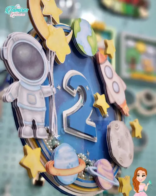 Arquivo de corte topo de bolo Astronauta