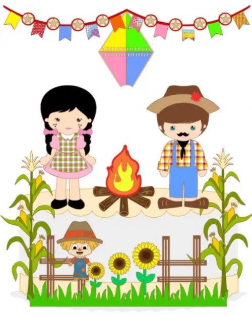 Arquivo de corte topo de bolo arraiá