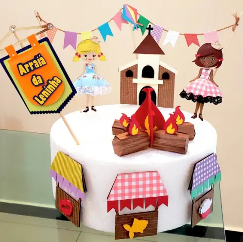 Arquivo de corte topo de bolo arraiá