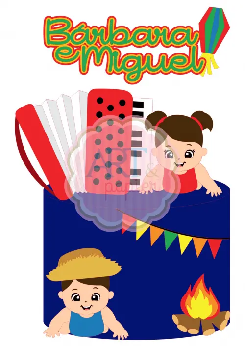 Arquivo de corte topo de bolo arraiá