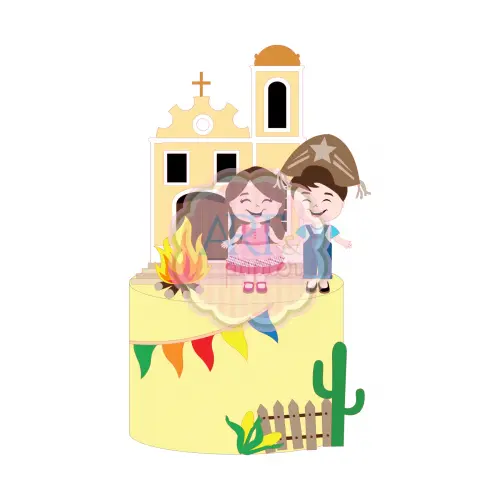 Arquivo de corte topo de bolo arraiá