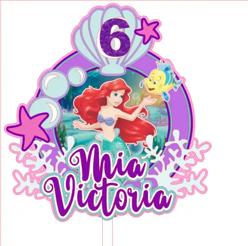 Arquivo de corte topo de bolo ariel