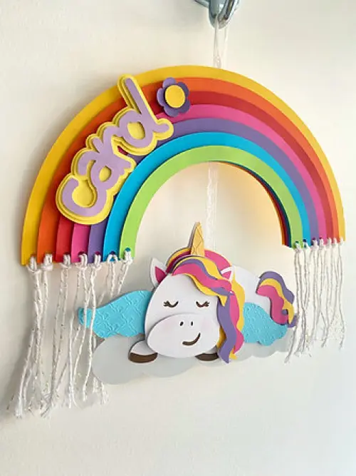 Arquivo de corte topo de bolo arco iris