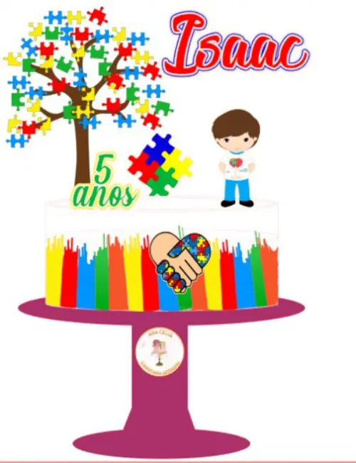 Arquivo de corte topo de bolo Autismo