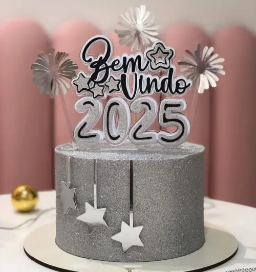 Arquivo de corte topo de bolo ano novo